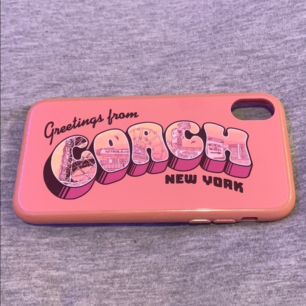 Coach pink iPhone XR case